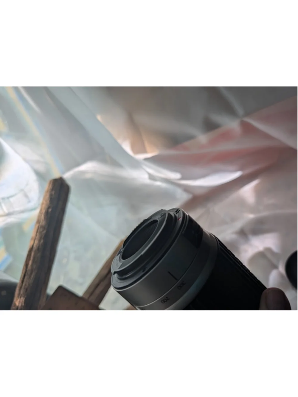 Vivitar 100-300mm MC Auto Focus Zoom Lens 55mm Japan w/ Hood & EF Marked Cap